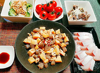 タンパク質はお肉だけにならないよう、お魚刺身を食べるようにもしました。