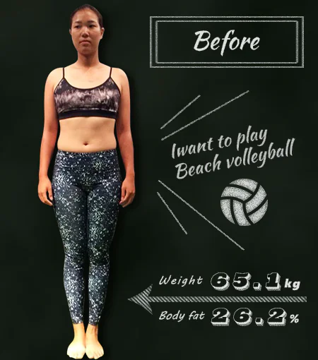 Before K様 体重65.1kg 体脂肪率26.2%