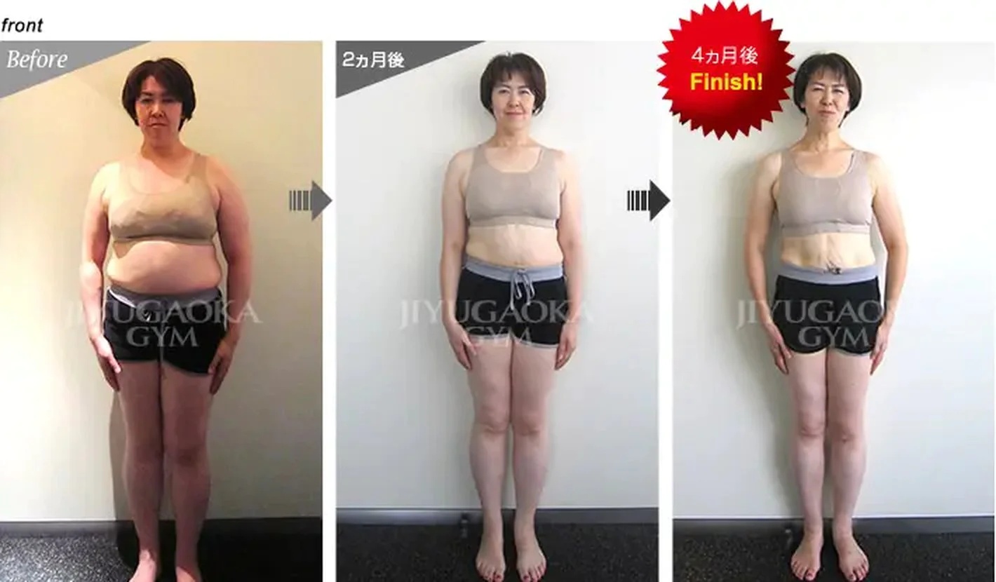 front Before→1ヶ月後→2ヶ月後Finish